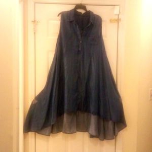 Jean high low dress